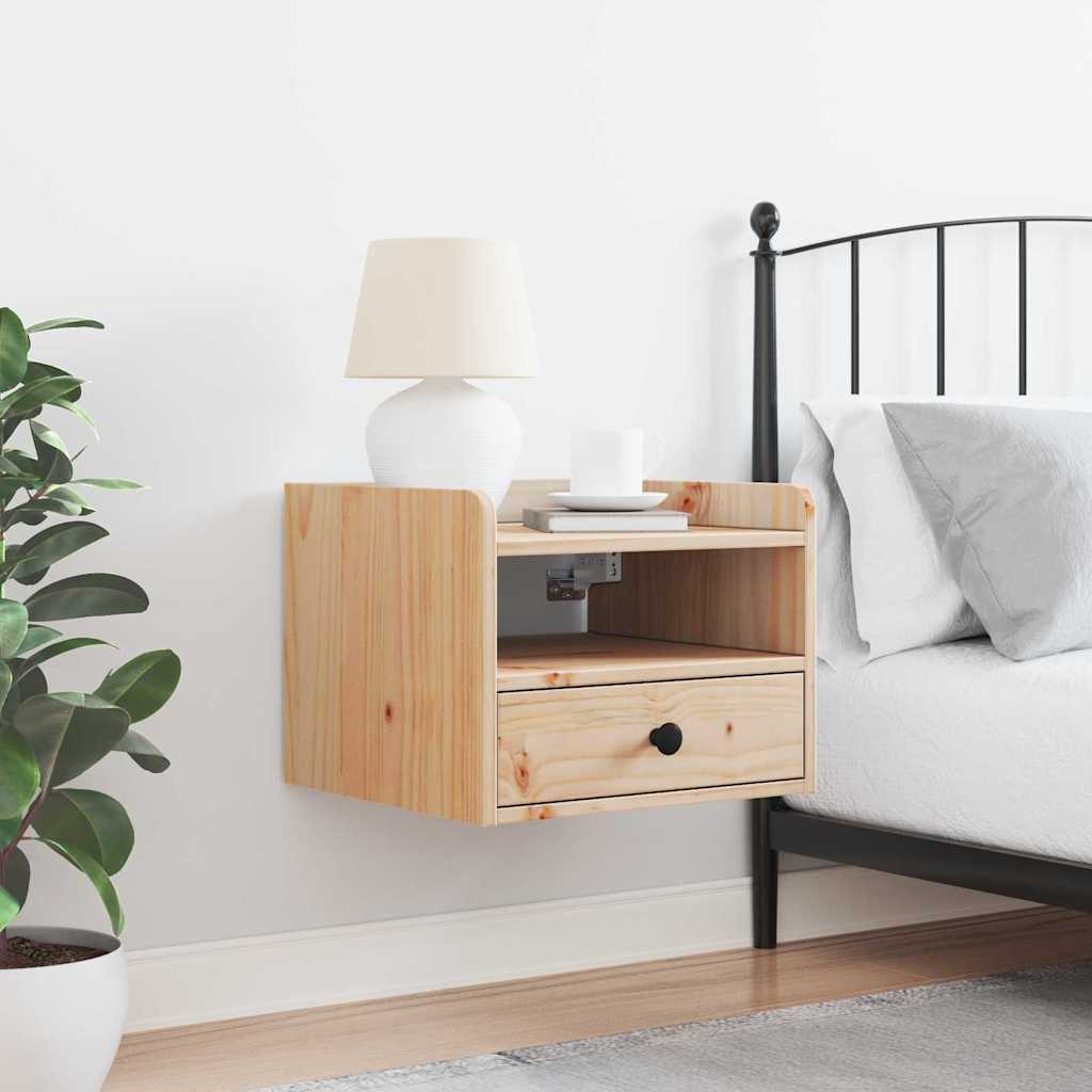 Nachttisch Braun 38 x 36 x 29,5 cm Massivholz Kiefer